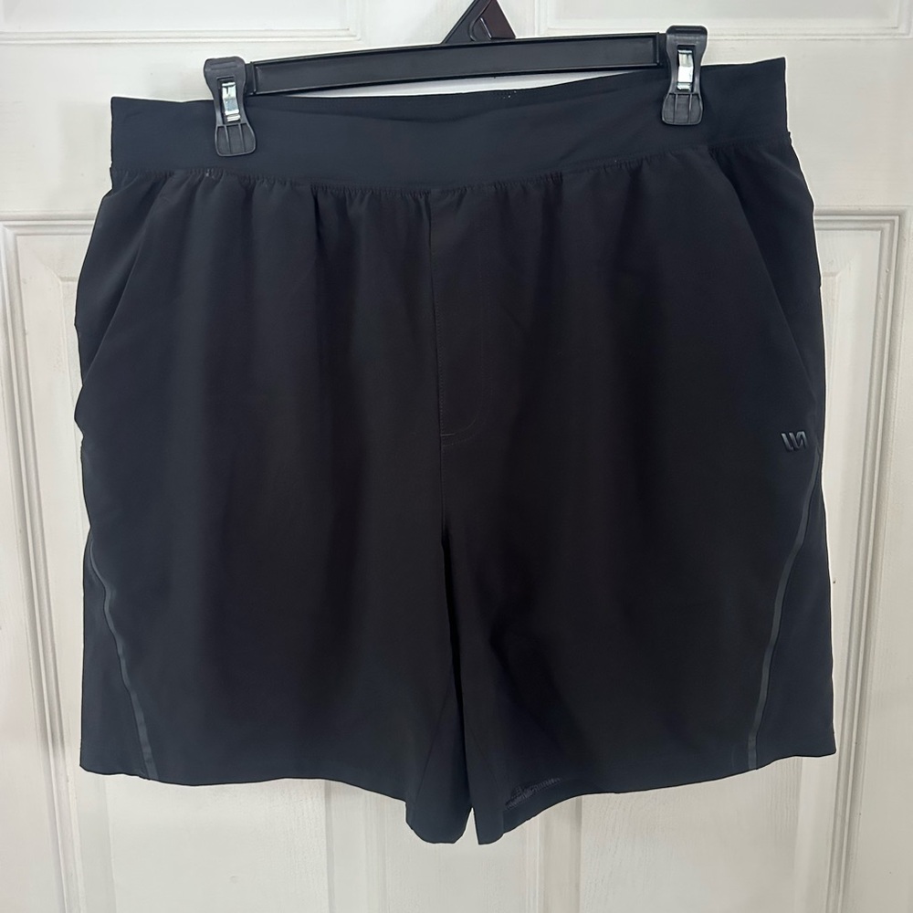 VRST Mens 5’ Velocity Black Athletic Shorts